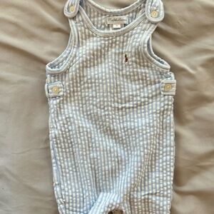 Ralph Lauren Baby Blue Striped Romper